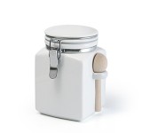 square canister S with wooden spoon