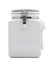 square canister L with ceramic spoon